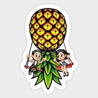 Cutie Patootie Swinger Pineapple Couple Sticker